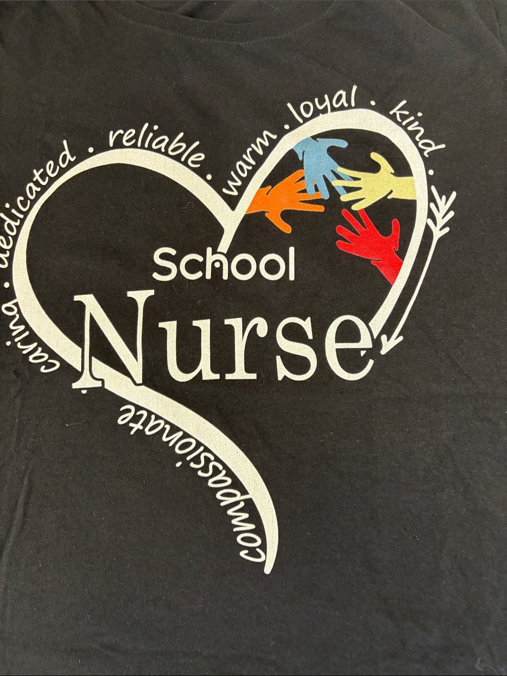 School Nurse Graphic Tee - Black